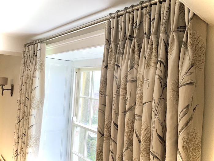 Recently installed made to measure Curtains and Roman Blinds