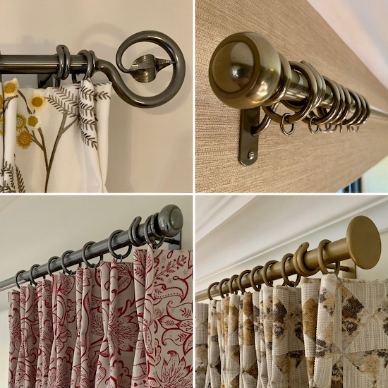 Made to Measure Curtain Poles from the Bradley Collection