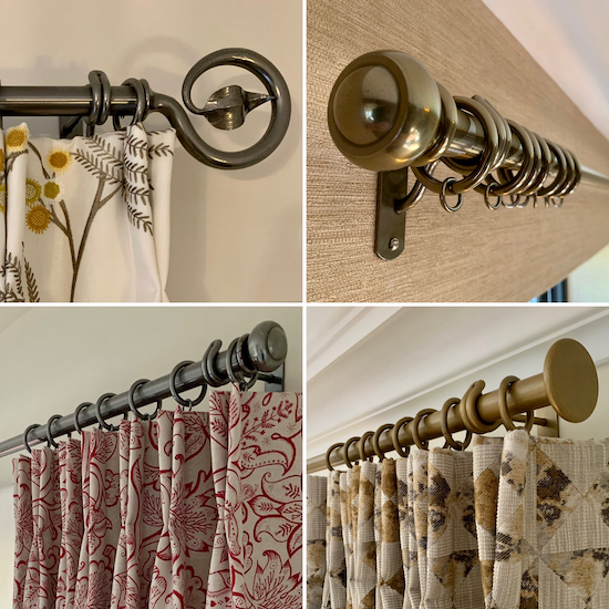 Made to Measure Curtain Poles from the Bradley Collection Jo Brown