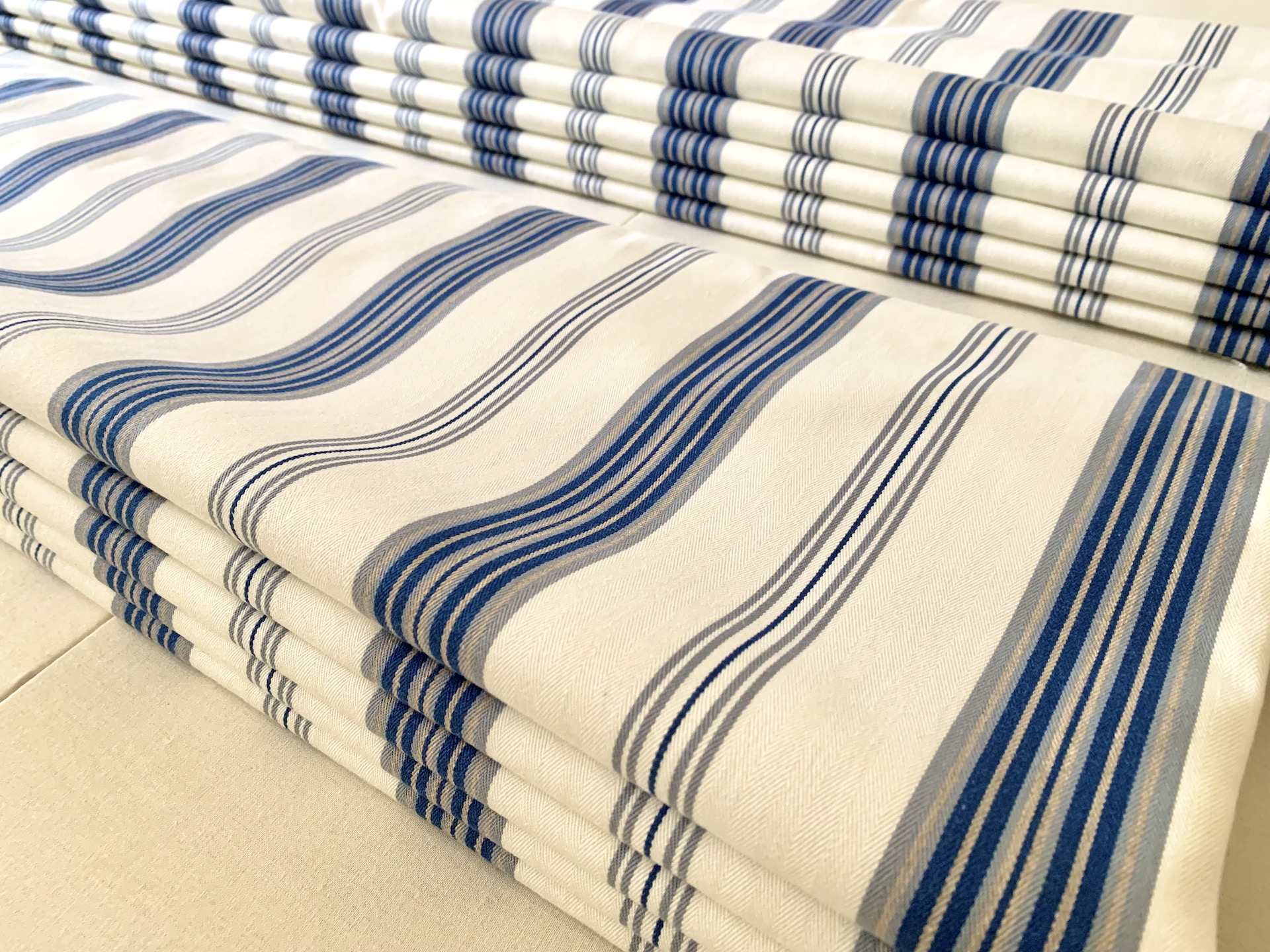 Roman Blinds - Ian Mankin Tenby Stripe